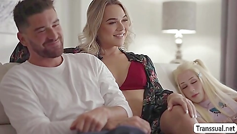 Blonde stepsis suck and ride a big cock and a big ass