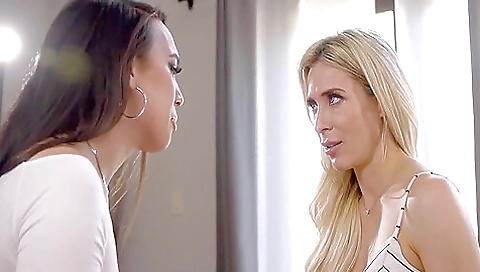 Asian milf with big tits gets a deep throat and facial