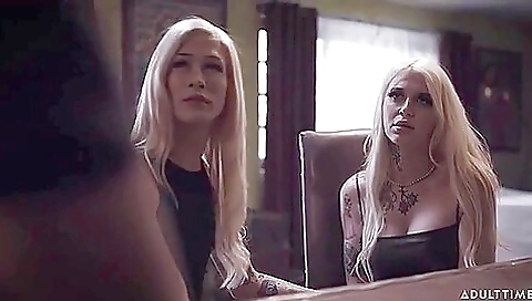 Bitchy brunette and her hot brunette in a hot threesome